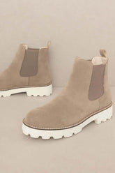 GIANNA Chunky Sole Chelsea Boots in Khaki / Nude, Chelsea Boots, $ 80.95, A Moment Of Now™